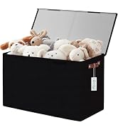 Bagnizer Large Toy Storage Box with Lids, Collapsible Sturdy Baby Storage Organizer Chest Bin Bas...