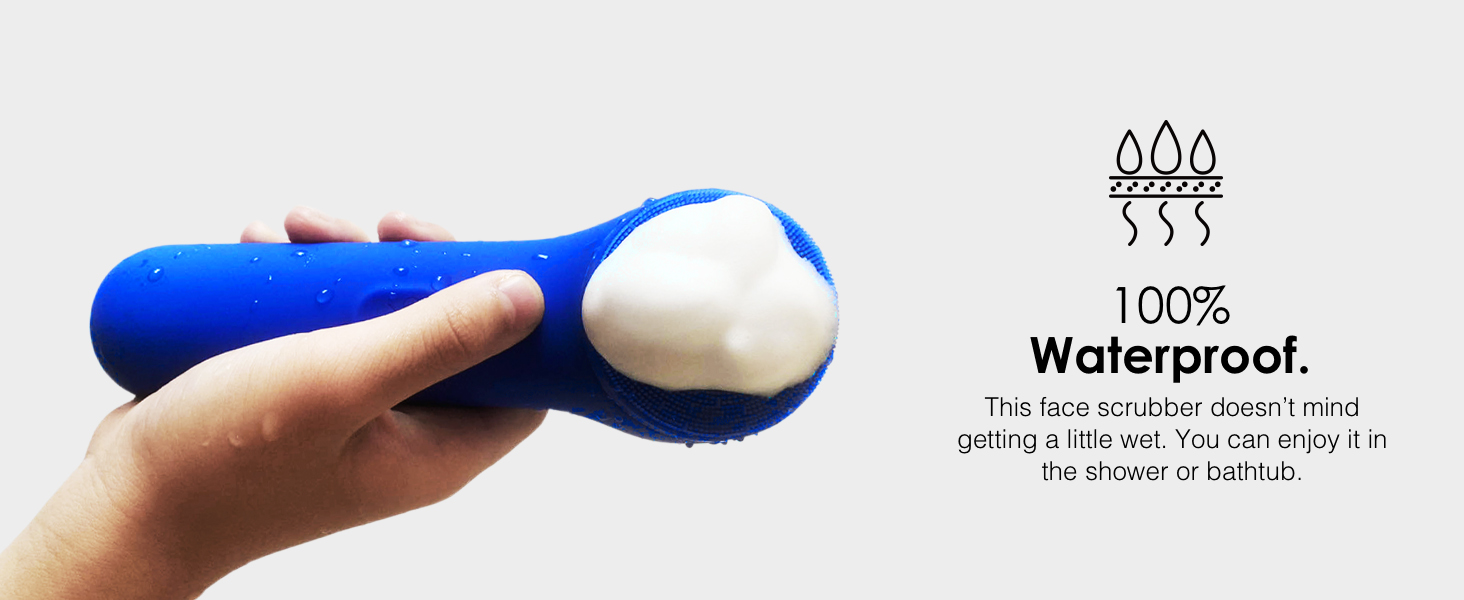 Waterproof face scrubber facial cleansing brush silicone