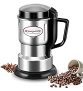 Moongiantgo Coffee Grinder Electric 250W Mini Spice Grain Mill 200ml Capacity Stainless Steel Dry...