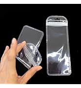 PABCK 100 Pieces Self Sealing Bag with Hang Hole Resealable Zip Storage Lock Bag Clear Plastic Ha...