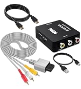 COMeap AV Cable for Wii U, AV to HDMI Converter Audio Video AV Cable Cord for Nintendo Wii and Wi...