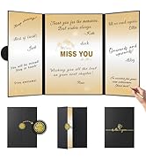 Dapsang Farewell Card, Black Gold We Will Miss You Signature Guest Book for Coworkers Friends, Ha...