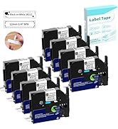 8-Pack 12 mm 0.47 Laminated White Tapes Replacement for Brother P-Touch TZe-231 TZe Tz Label Make...