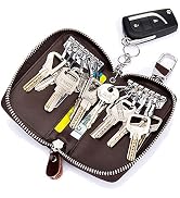 Zitokin Large Leather Key Case Wallet with 12 Hooks & 1 Keychain/Ring for Men or Women