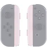 eXtremeRate Cherry Blossoms Pink Soft Touch Replacement Shell for Nintendo Switch & Switch OLED J...