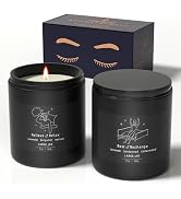 TRINIDa Large Sleep Scented Candles, Black Jar Natural Soy Candles for Home Scented, Candle Set f...