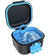 BVN Leak-Proof Denture Case, Denture Cup for Soaking Dentures, Retainer Cleaning Case Black and B...