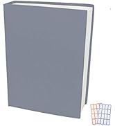 Grey Stretchable Jumbo Book Covers, Washable Durable Reusable Book Protector fits Hardcover Textb...