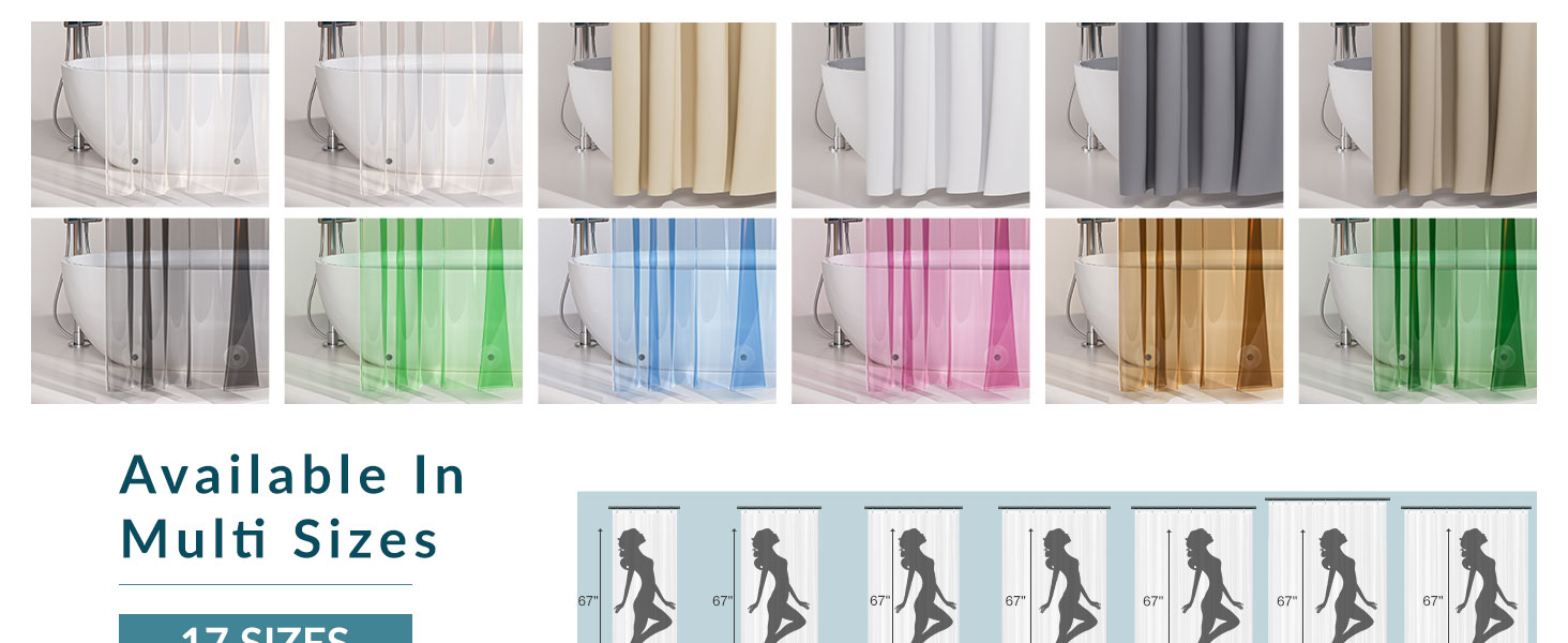 clear shower liner