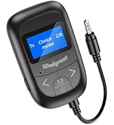 Bluetooth 5.0 Transmitter Receiver for TV to Wireless Headphones,Bluetooth Adapter for TV/Travel ...
