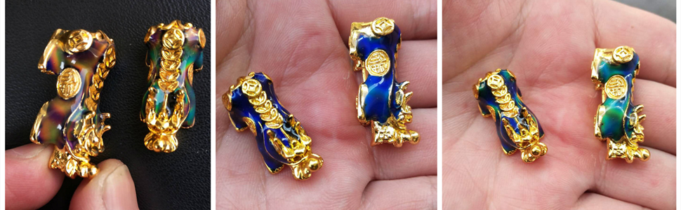 Color Changed Gold plated pixiu pendant