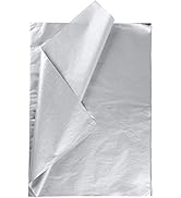 RUSPEPA Wrapping Tissue Paper - Metallic Silver Tissue Paper for DIY Crafts, Pack Bags - 19.5 x 2...