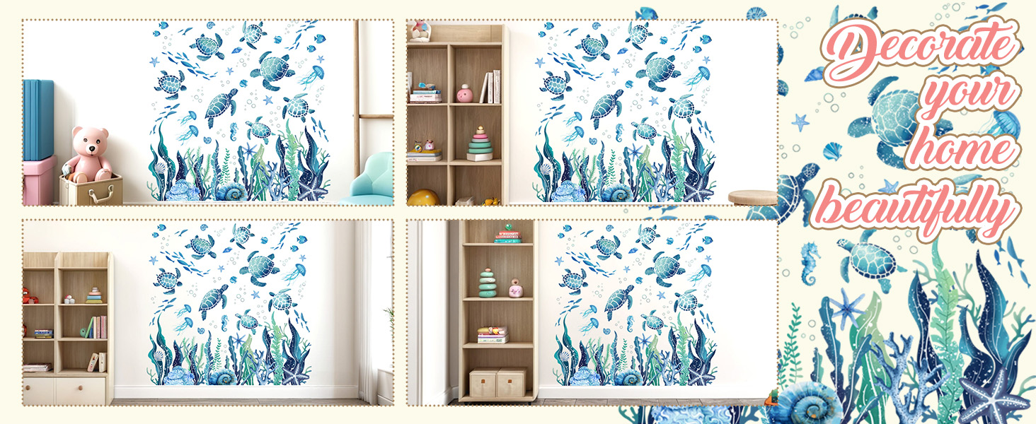 sea turtle wall decals