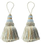 Fenghuangwu Colorful Tassel Key Tassel DIY Accessories for Curtain and Home Decoration-Mix blue-2PCS