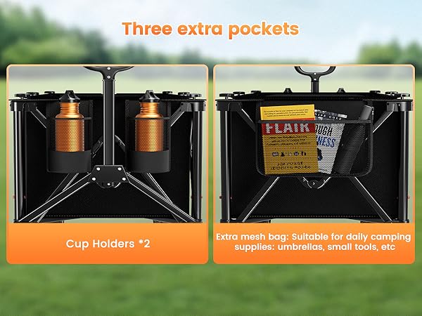 Extra net pockets