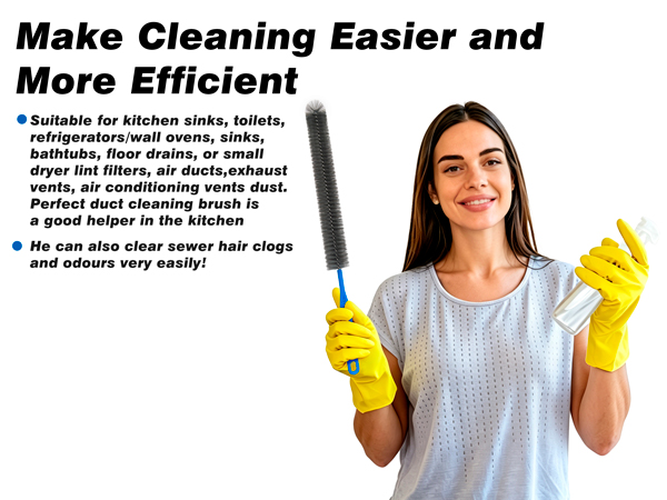 Refrigerator Coil Cleaning Brush,Sewer Set Brush Clog Remover