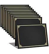 GNL Certificate Holders - 10 Packs Black Diploma Holders, Certificate Covers with Gold Foil Borde...