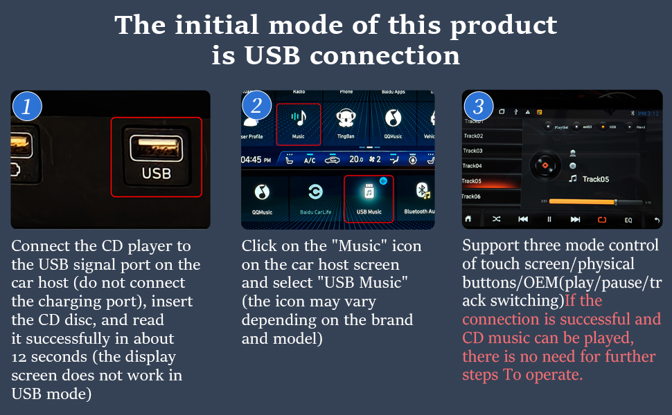 The initial mode of this productis USB connection