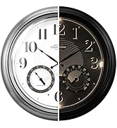 Presentime & Co 18" Illuminated in/Outdoor Atomic Clock with Smart Sensor and Night Light, Waterp...