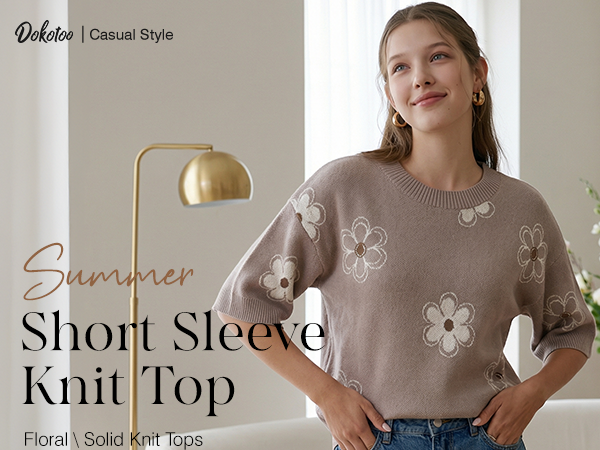 short sleeve knit top