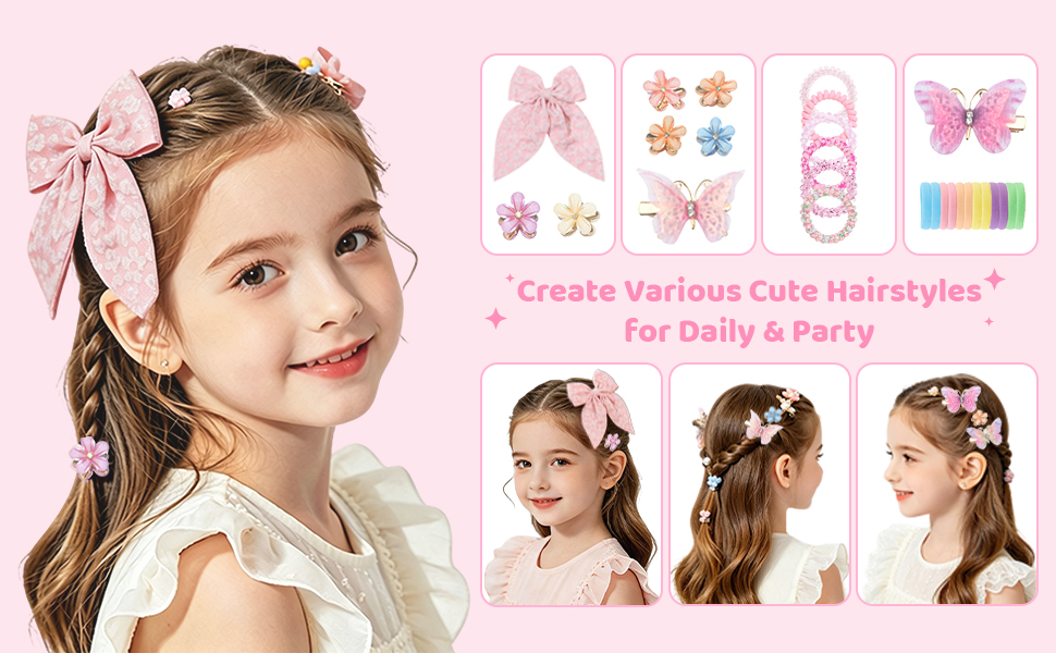 pink hair accessories
