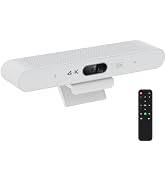 TOALLIN 3-in-1 4K Conference Webcam with Mic and Speaker, AI Auto-Framing & Speaker-Tracking, USB...