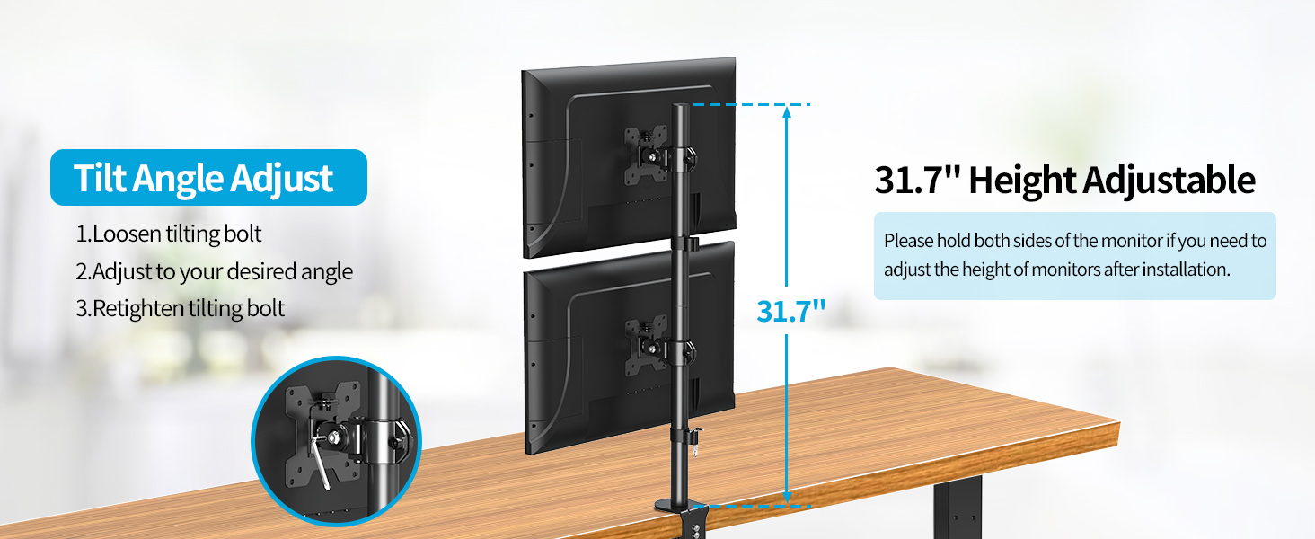stack monitor arm