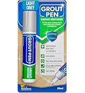Grout Pen Light Grey Tile Paint Marker: Waterproof Grout Paint, Tile Grout Colorant and Sealer Pe...