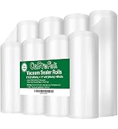 O2frepak 8 Pack 8"x20'(4Rolls) and 11"x20' (4Rolls) Rolls Vacuum Sealer Bags Rolls with BPA Free,...