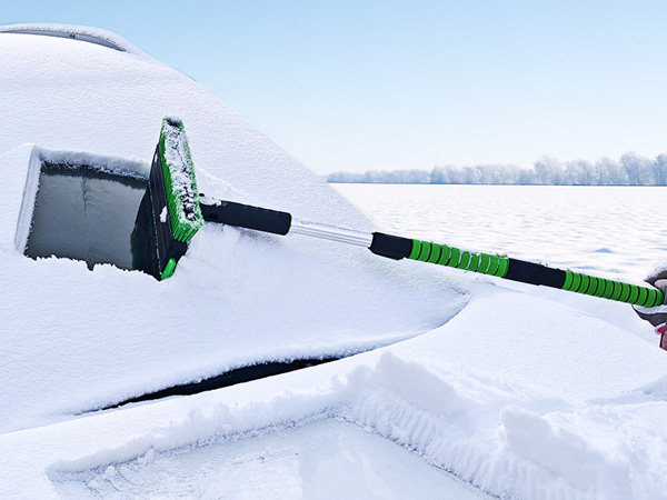 snow brush and ice scraper