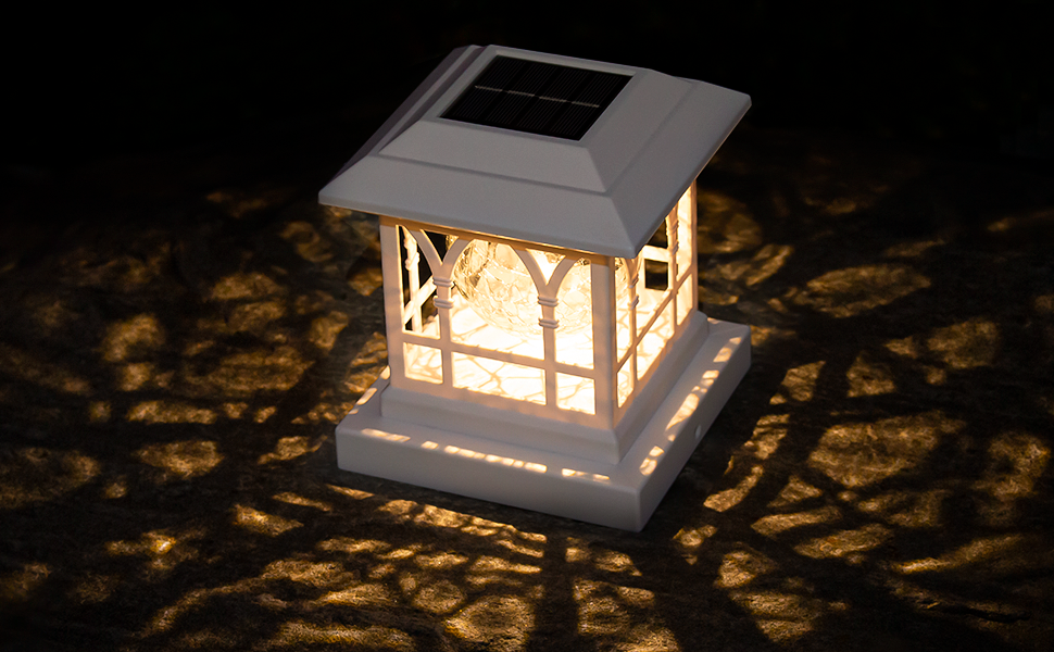 solar post cap lights