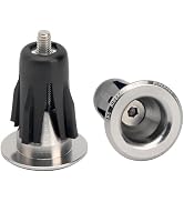 2Pcs Silver Bike Handlebar End Plugs, Adjustable Bike Bar End Plugs, Handle Bar Plug, for Bicycle...