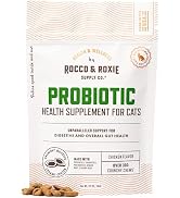 Rocco & Roxie Cat Probiotic Health Supplement for Cats, Prebiotic and Postbiotic for Digestive + ...
