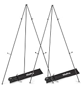 Nicpro Folding Easels for Display, 2 Pack 63 Inch Metal Floor Easel Stand Tripod Black Portable f...
