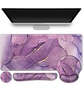 ToLuLu Desk Mat, XXL Large Mouse Pad Wrist Support Set,4 in1 Gaming Mousepad Desk Pad+ Ergonomic ...