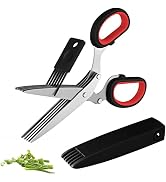 Joyoldelf Gourmet Herb Scissors Set - Master Culinary Multipurpose Cutting Shears with Stainless ...
