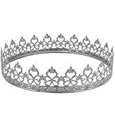 ACO-UINT King Crown Prince Crown for Men Full Round Hair Band for Men Black Headband for Birthday...