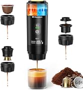 PHENOHERE 6-in-1 Portable Electric Espresso Machine–20Bar Self-Heating travel coffee maker with 7...