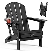 MUCHENGHY Folding Adirondack Chairs, Patio Chairs, Fire Pit Chairs, Outdoor Chairs, Plastic Adiro...