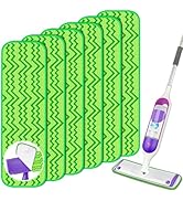 Reusable Mop Pads Compatible with Swiffer PowerMop, 6 Pack Power Mop Refill Pads Microfiber Moppi...