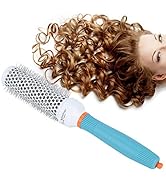 Round Hair Brush, Professiona Aluminuml Round Brush for Blow Drying Thermal Barrel Brush for Slee...