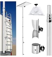 Starlink Mini Flag Pole Mount Kit - 10 feet Telescoping FlagPole- Fits for 0.7 to 1.1 Inch Round ...