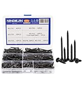 NINDEJIN 304 Stainless Steel Phillips Flat Head Self-Tapping Screws Set, Wood Screws with Cross-H...