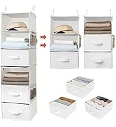 GRANNY SAYS 6-Shelf Hanging Organizer for Closet, Separable to 2 Pack 3-Shelf Hanging Shelves, Or...