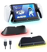 HONCAM Charging Stand for PlayStation Portal,PS Portal Stand with 7 RGB Light Modes, Portable Doc...