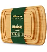 Homaxy Bamboo Cutting Boards for Kitchen Set of 3, Wood Cutting Board Set with Juice Groove, Wood...