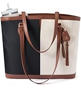LOVEVOOK Laptop Tote Bag for Women, Lightweight Work Bag with Cup Holder, Waterproof Teacher Nurs...