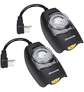 DEWENWILS Outdoor Light Timer Waterproof, 24-Hour Programmable Plug in Timer for Electrical Outle...