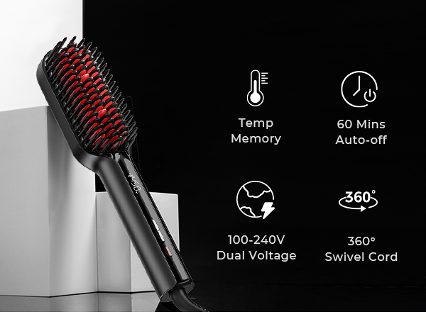 electric hair straightener brush