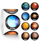 500PCS Planet Stickers Solar System Stickers Roll Space Stickers 1.5 Inch Science Educational Spa...